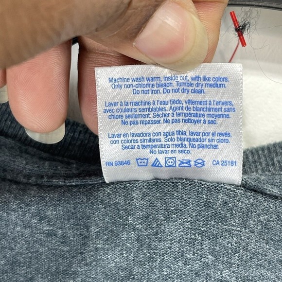 Womens T Shirt Sz L Gray Cotton Short Sleeves basic tee - Picture 7 of 11